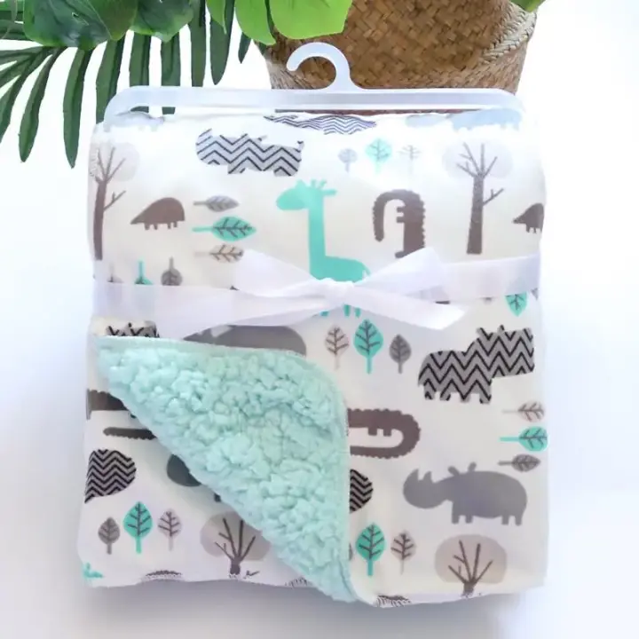Manta Bebé Doble Capa De Super Suavidad En Poliester Para Niños Y Niñas Recien Nacidos Envoltura De Envolvent Para Dormir Todo El Año - 1