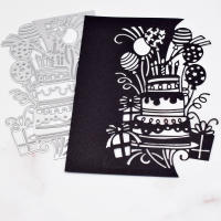 1pc Corte De Metal Para Scrapbooking DIY Album De Fotos Cartón Y Papel Corte De Cumpleaños Galleta Globo Regalo Fondo Herramienta De Manualidades - details 0