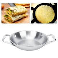 Sartén de acero inoxidable con forma de arco y mango para cocina, restaurante y hogar - details 2