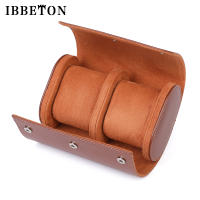 Caja De Relojes IBBETON De Cuero Vintage Portátil Para Viaje Con 3 Slots Organizador De Relojes Para Hombres Caja De Exhibición De Relojes - details 5