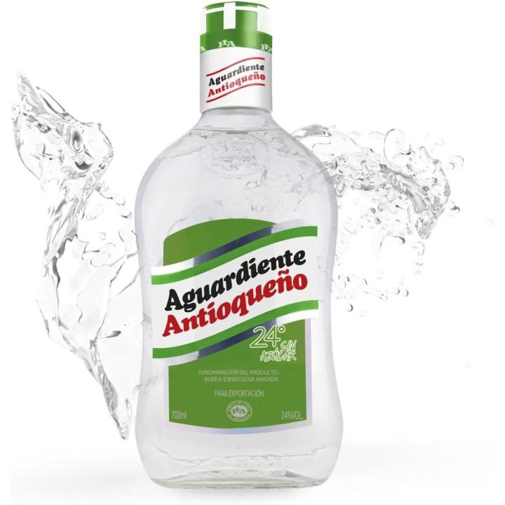 Aguardiente Antioqueño Sin Azúcar 700 ml, 24% Alc. - Bebida Espirituosa Colombiana Tradicional Ideal para Cocktails