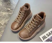 Zapatos Casuales Para Mujer Versátiles Y Moda Retro Altas a La Cintura Impermeables Con Suela Gruesa Zapatos De Tren Crustáceo Primavera Otoño - details 19