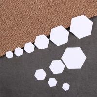 100PCS Plantillas Hexagonales Para Patchwork Y Costura DIY Herramientas Para El Arte De La Costura Tamaños Variados Para Mujeres Y Hombres Material De Poliéster Y Papel - details 6