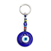 Llavero De Ojo De Suerte Con Mano De Fatima Y Mariposa Azul Para Coche Llavero Turco Con Ojo Maligno Para Hombres Y Mujeres Joyería EY138 - details 20
