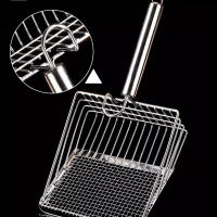 Shovel De Basura Para Gatos De Acero Inoxidable Con Mango De Madera Fácil De Lavar Resistente Al Rusticidad Herramienta De Limpieza Del Lodo Para Gatos Apto Para Gatitos - details 3