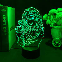 Lámpara De Noche Anime Demon Slayer Mitsuri Kanroji Figura 3D Iluminación Para Decoración De Dormitorio Regalo De Cumpleaños - details 2