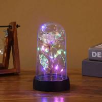 Rosa Eterna Con Luces De Hada Galaxia Caliente 1pc Para Decoración De Casa Fiesta De Boda Día De San Valentín Regalo Para Madre - details 1