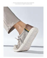 Zapatos Casuales Para Hombre Talla Grande Deportivos Suaves Para Caminar Trabajo Lazos Suela De TPU Absorbente De Sudor Transpirable Adecuados Para Primavera Y Otoño - details 2