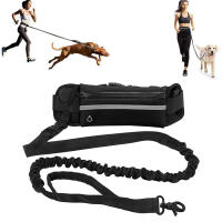 Correa Para Perro Sin Manos Con Bolso De Cinturón Reflectante Y Elástica Retráctil Para Correr Y Caminar Ropa De Seguridad Para Mascotas - details 0