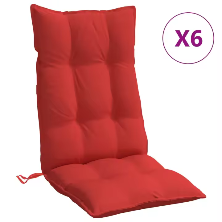 Zapatos de Silla con respaldo alto 6 UDS lona Oxford Rojo - 1