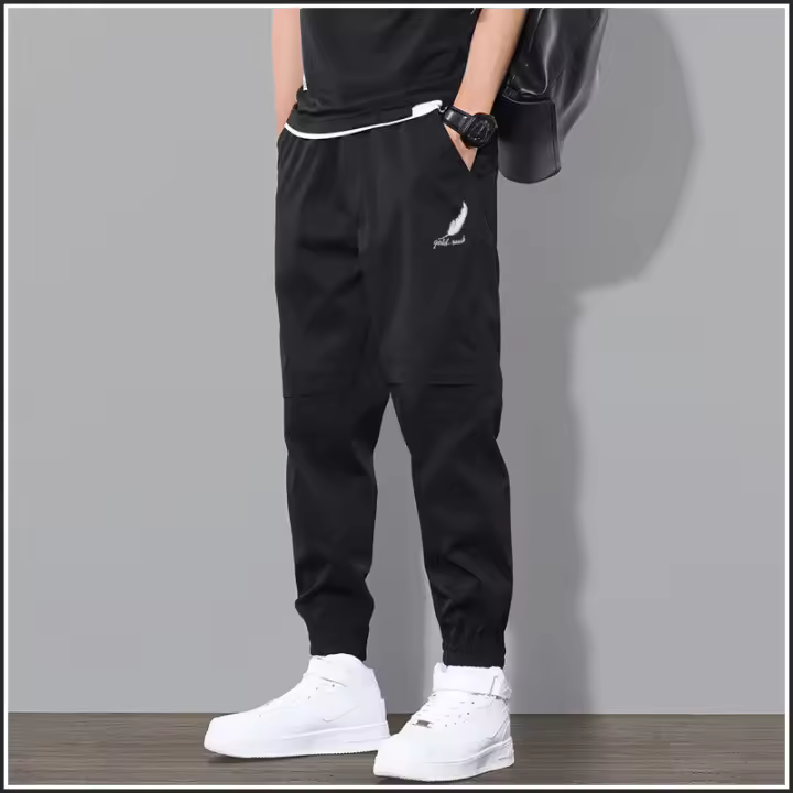 Pantalones De Correr Casual Para Hombre Con Cintura Elástica Y Estampado Talla Grande Para Deporte Al Aire Libre Primavera Otoño Pantalones Largos De Carreras Y Ejercicio - 1