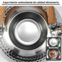 Cacerola De Té Con Mango Antideslizante Y Anti-oxígeno 3/2L Whistling Teapot De Acero Inoxidable Para Estufa De Acero Inoxidable - details 4
