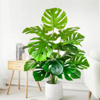 Planta Artificial De Monstera 60-100cm (39.4 Pulgadas) Árbol De Palma Falso Hoja De Tortuga Verde Para Decoración De Hogar Jardín Habitación Oficina - details 10