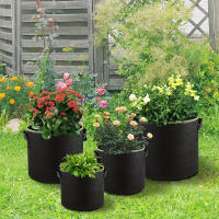 5/10 Bolsas De Plantación De 2 Galones Con Manijas Para Jardín Sacos De Crecimiento Fabricados En Tela Ideal Para Patatas Y Semillas - details 3