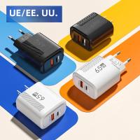 Cargador Rápido 65W GaN USB Para iPhone 15 14 Samsung Xiaomi Huawei Adaptador De Pared Con Tipo C Y USB-A Certificado UL RoHS CE - details 5