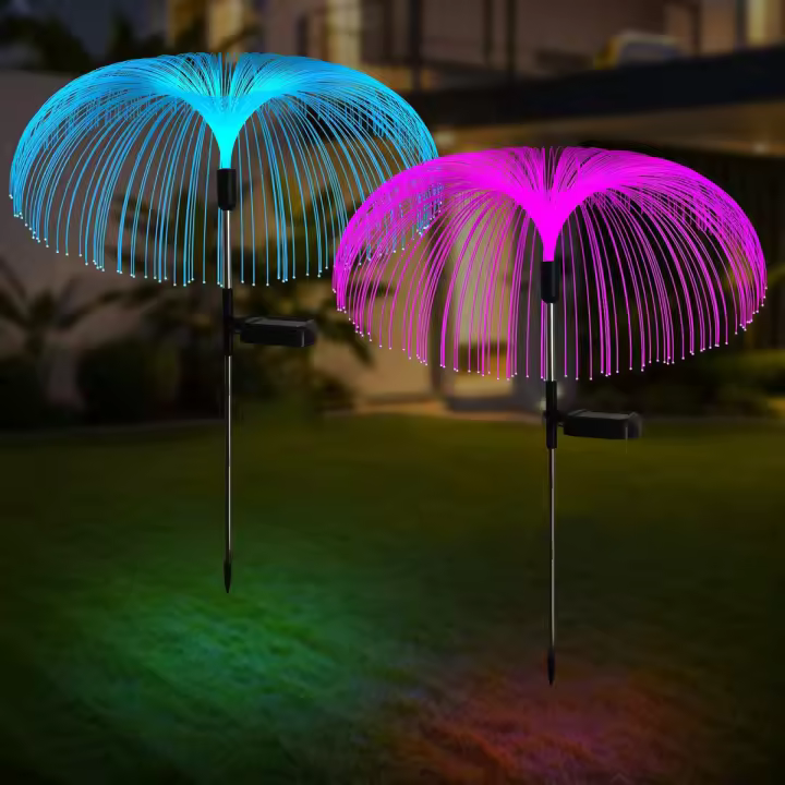 Lámparas De Jardín Solares LED De Medusa Cambio De Color En 7 Colores Impermeables Para Decoración De Patio Camino Jardín - 1