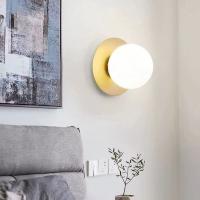 Lámpara De Pared Minimalista Nórdica Y Lujo Para Dormitorio Y Sala De Estar Iluminación Para Pasillo Y Escaleras Estilo Moderno Metal Negro Y Oro - details 3