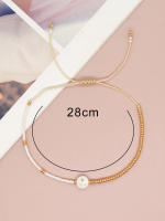 Pulsera De Letras Go2BoHo Con Encantos Asimétricos Y Contraste De Colores Con Cuentas Miyuki Y Caracoles Para Mujer Joyería Moda - details 5