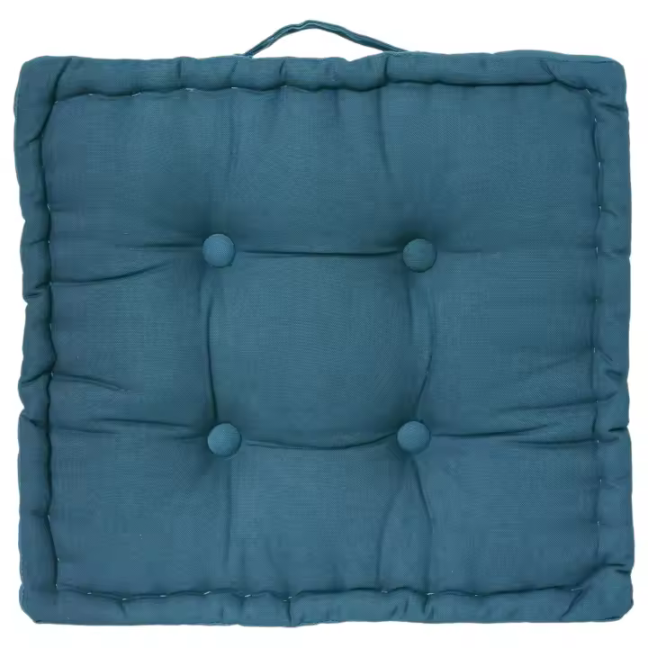 TIENDA EURASIA - Cojines para Sillas de Terraza | Cojín de Suelo Acolchado de Algodón con Asa | 3 Tamaños Diferentes | Variedad de Colores | Ideal para Sillas, Bancos, Palets, Suelo. - 1