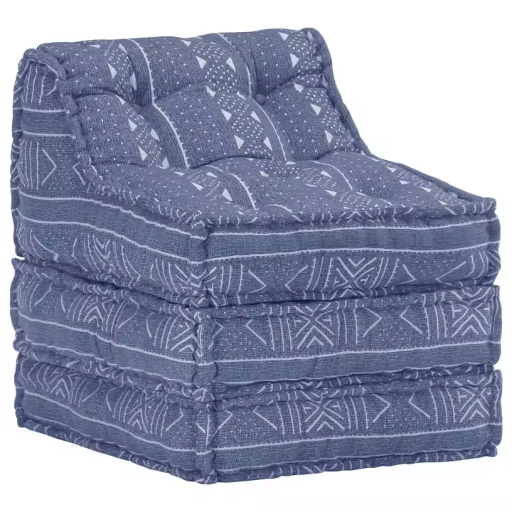 vidaXL Puf modular de tela Indigo - 1