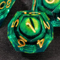 Juego De Dados DND Líquido Núcleo D&D Resina Fronteriza Para Juego De Rol RPG D20 D12 D10 D8 D6 D4 Borde Fino Dados De Dragón Y Sótano - details 4
