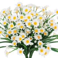 Bouquet De Flores Artificiales De Margarita Blanca Para Decoración De Hogar Y Jardín Estilo Seda Para Bodas Y Fiestas - details 2