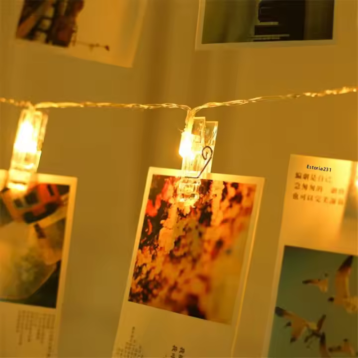 Luces De Cinta LED Con Clips Para Fotos Y Ropa Operadas Por Batería USB Para Decoración De Navidad Y Halloween En El Hogar - 1