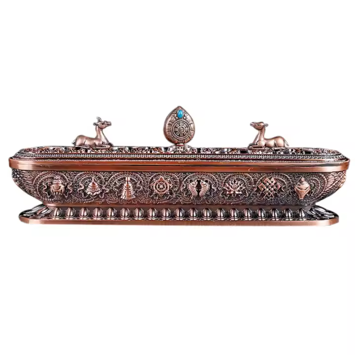 Quemador de Incienso de Tibet Antiguo Hecho a Mano Porta Palillos de Incienso Zen Decoración de Oficina y Hogar Artesanías y Adornos 3 - 1