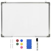 vidaXL Pizarra magnética de borrado en seco acero blanco en dimensiones 70 x 50 cm/50 x 35 cm/110 x 60 cm y más - details 0
