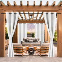 2PCS Cortina Exterior Impermeable Y UV-Prueba Para Jardín Adecuada Para Gazebo Instalación En Techo Material De Poliéster Clásico Estilo - details 22