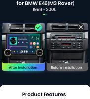 Junsun X8 11.5“ 2K 2000*1200 QLED CarPlay inalámbrico Android Auto radio para BMW E46 M3 1998 1999 2000 2001 2002 2003 2004 2005 2006 318/320 de coche  autoradio multimedia - details 4