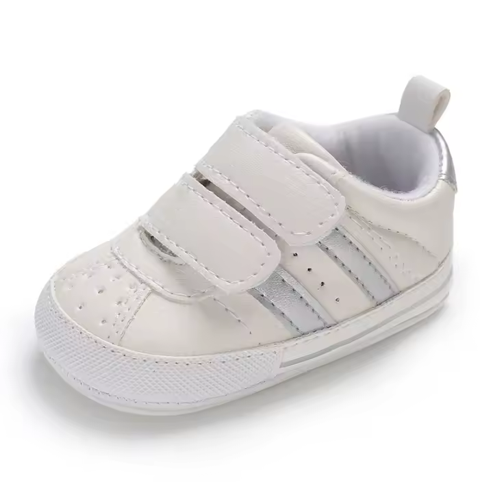Zapatillas Deportivas Clásicas Para Bebés Con Estampado De Rayas Antideslizantes Material Suave Y Cómodo Suela De Terciopelo Unisex Para Niños Y Niñas Zapatos De Primeros Pasos - 1