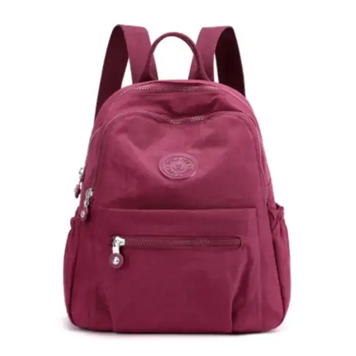 Mochipa Pequeña Para Hombres Y Mujeres Capacidad Grande Mochila De Viaje Estilo Casual Fashion Mini Mochila Bolsa De Hombre Escolar Material Negro Nylon Rojo Wine Azul Oscuro Azul - 1