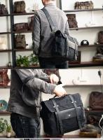 Bolsa De Silla Retro Para Motocicleta Impermeable Gran Capacidad Bolsa Lateral De Motocicleta De Lona De Cera Vintage - details 6