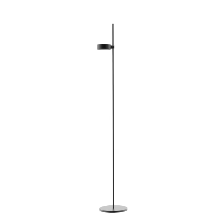 Lámpara de pie LED Azafrán SUPER O Negra recargable y regulable - 3 módulos de Luz - 1