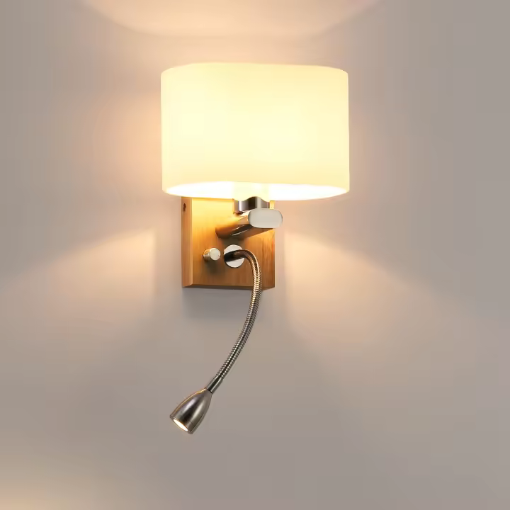 Barcelona LED Aplique de pared con foco LED para lectura "Arti" - E27 + 3W - 1