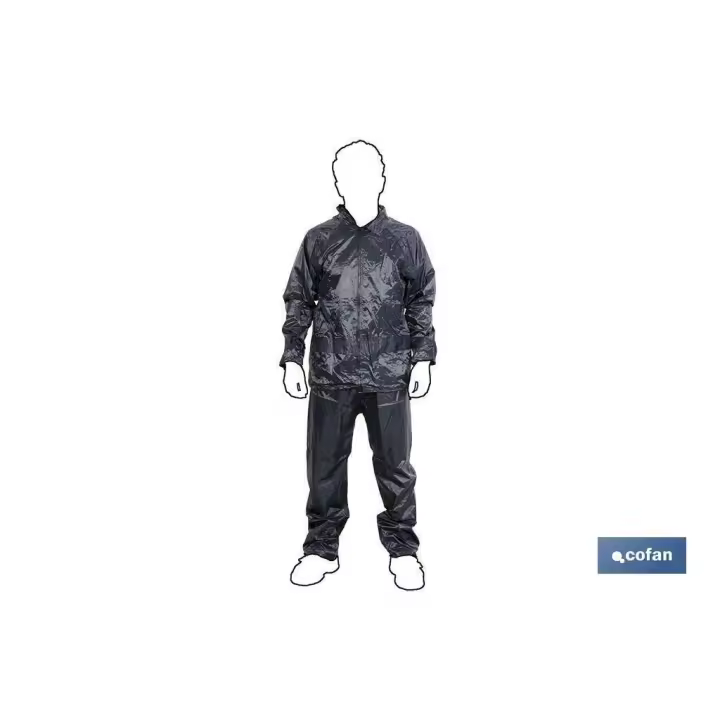 Traje agua azul poliester/pvc talla m - 1
