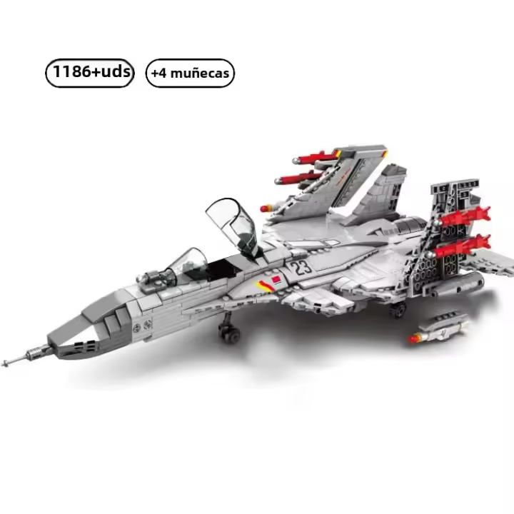 Modelo De Avión De Combate J-15 Portaviones Chino 1186 Piezas Para Niños Juguetes Educativos De Construcción Para Niños Mayores De 6 Años - 1