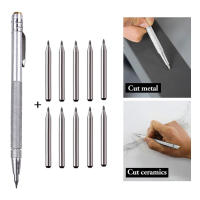 11PCS Pluma Grabadora De Carburo De Tungsteno Punta De Grabado Para Vidrio Cerámica Metaloforía Carpintería Herramientas Manuales - details 0