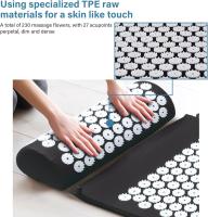 Esterilla de yoga, kit de acupresión, juego de esterilla de acupresión, almohada y bolsa de acupresión, alivia el dolor de espalda y cuello, relaja los músculos - details 1