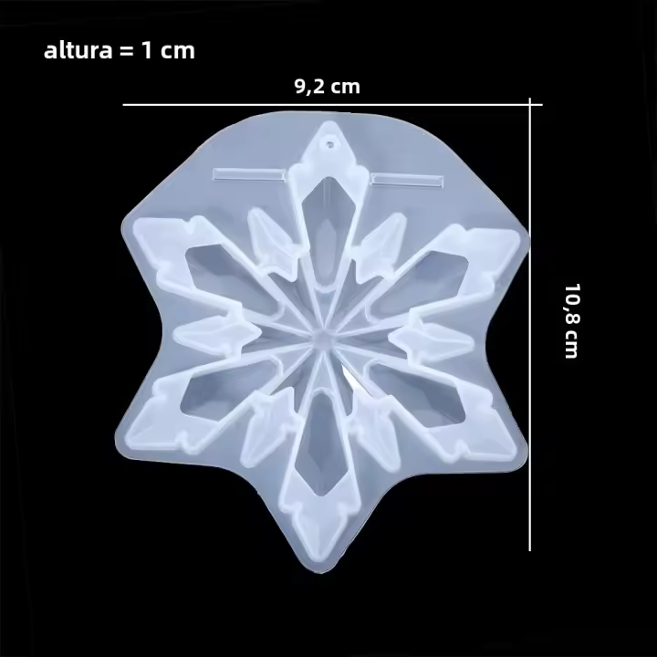 Molde De Silicona Para Resina Epoxy Cristal Forma De Copo De Nieve Adornos Para Arbol De Navidad Pendiente Molde Para Hacer Joyas - 1