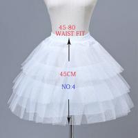 Falda Blanca Para Niñas Con Volante A-Line 3 Aros De Encaje Trimmado Ideal Para Vestidos De Novia Y Fiestas Talla Única Material Poliéster - details 9