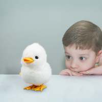 Juguete Interactivo De Pato Saltarín De Peluche Simulación Regalo De Cumpleaños Para Niños Juguete De Animal Pequeño - details 2
