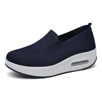 Zapatillas De Mujer Moda Verano Plataforma Sólida Color Flat Zapatos Casuales Transpirables Tacón Medio Para Caminar - details 2