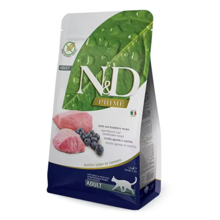 Farmina Nd Cat Prime Grain Free con Cordero y Arándanos - Pienso para Gatos Sin Cereales - 1