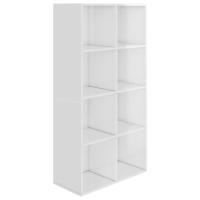 vidaXL Estantería/Aparador contrachapada 66x30x130 cm Blanco, Negro, Roble Sonoma Mueble Almacenaje Estantería para Oficina, Estudio, Dormitorio Estantería/Librería/ mueble de Almacenamiento - details 0