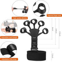Entrenador De Agarre Para Dedos Con 6 Niveles De Resistencia Ejercitador De Mano Y Muñeca Herramienta De Relajación Muscular Unisex - details 0