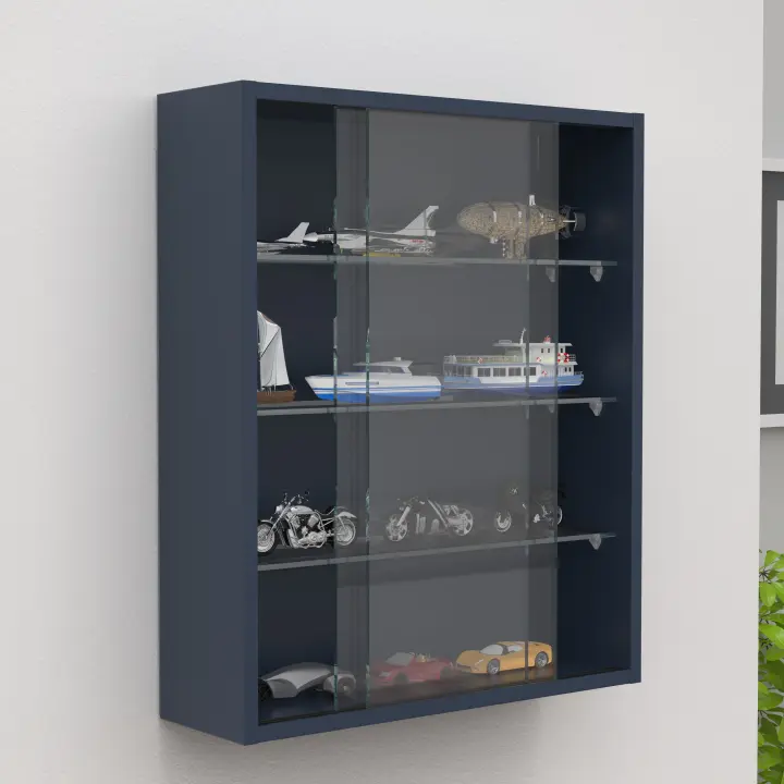 Vitrina mural de cristal de madera Vitrina mural Vitrina de coleccionista Drivalo M Vitrina mural de cristal de madera Vitrina mural Vitrina de coleccionista Drivalo M - 1