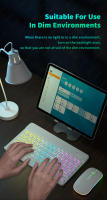 Teclado Inalámbrico Bluetooth Para Tableta Android iOS Windows Con Iluminación RGB Teclado Ratón Compatible Con iPad Y Teléfono - details 10