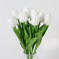 10Pcs Bouquet De Tulipes Artificiales 29cm Toque Realista PE Flores Falsas Para Decoración De Hogar Jardín Interior Navidad Boda - details 9